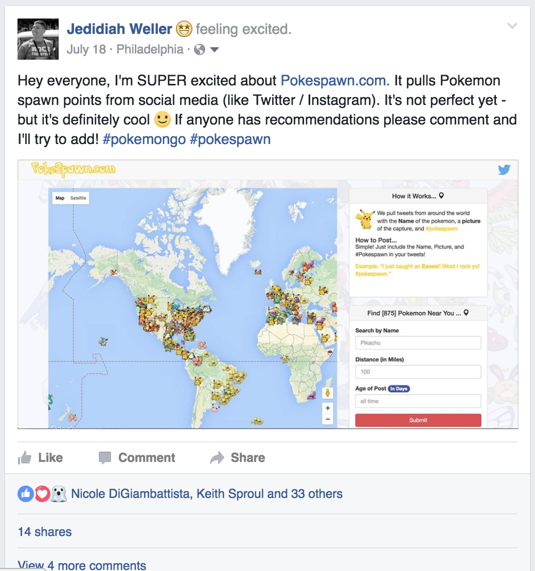 Facebook Post by Jedidiah Weller - Startup Advice