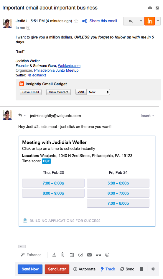 MixMax Scheduler Tools Example